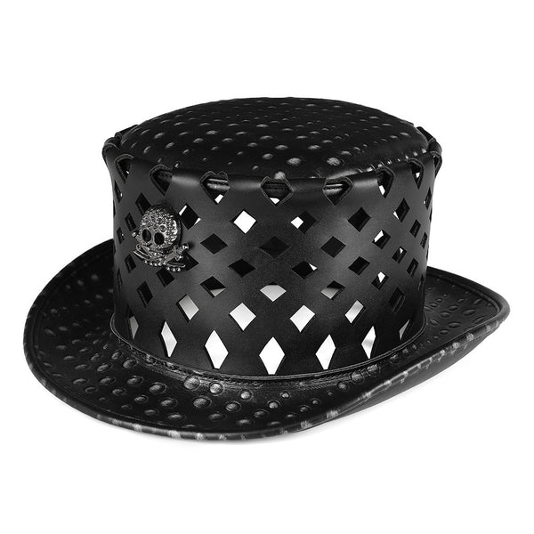 Halloween Headgear PU Leather Topper Medieval Plague Doctor Accessories COSPLAY Magic Hat - Cosplay Craze