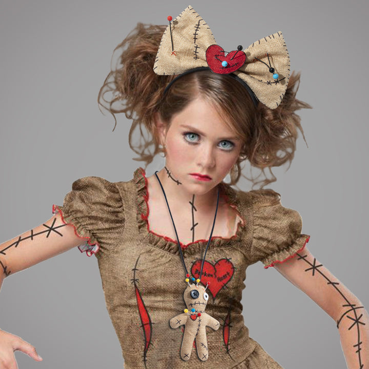 Halloween Doll Necklace Headband Dress Up Accessories Props Cosplay - Cosplay Craze
