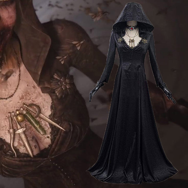 Evil Village Cosplay Costume Vampire Lady Dress Outfits Halloween Carnival Suit - Cosplay Craze