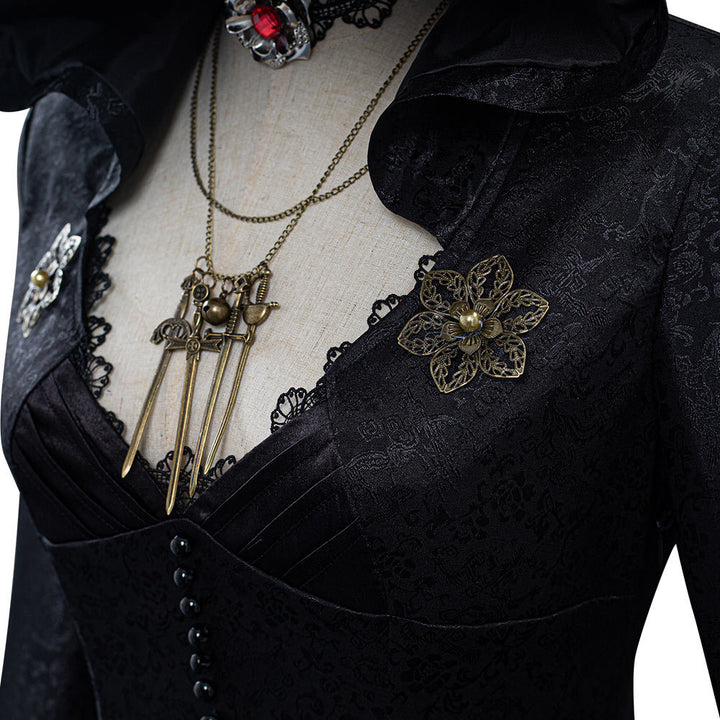 Evil Village Cosplay Costume Vampire Lady Dress Outfits Halloween Carnival Suit - Cosplay Craze