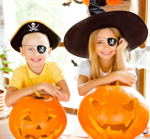 Halloween Pirate Captain Cosplay Costume Accessories Colony Pirate Hat Single Eye Patch For Halloween Kids Birthday Party Decor - Cosplay Craze