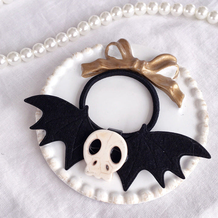 Gothic Lolita Halloween Skull Bat Blavk Wings Hairpin Cosplay Girl Hair Accessories Hair Clip Headdress - Cosplay Craze