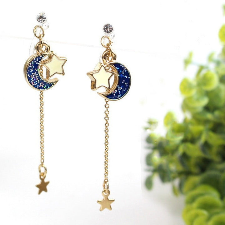 Anime Sailor Moon 25th Cosplay Earring Girl Blue moon star eardrop accessories prop - Cosplay Craze