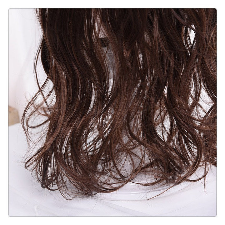 Long roll wig air bangs wig wig COS wig dyed wig - Cosplay Craze