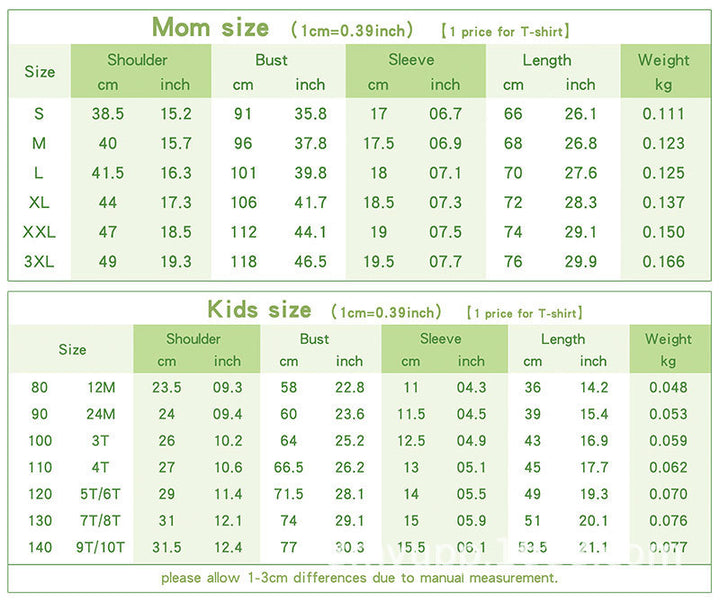 Valentine's Day Mother-daughter Matching Outfit Mom And Daughter European And American Summer Casual Trend New Rainbow Letter Print Short-sleeve - Cosplay Craze