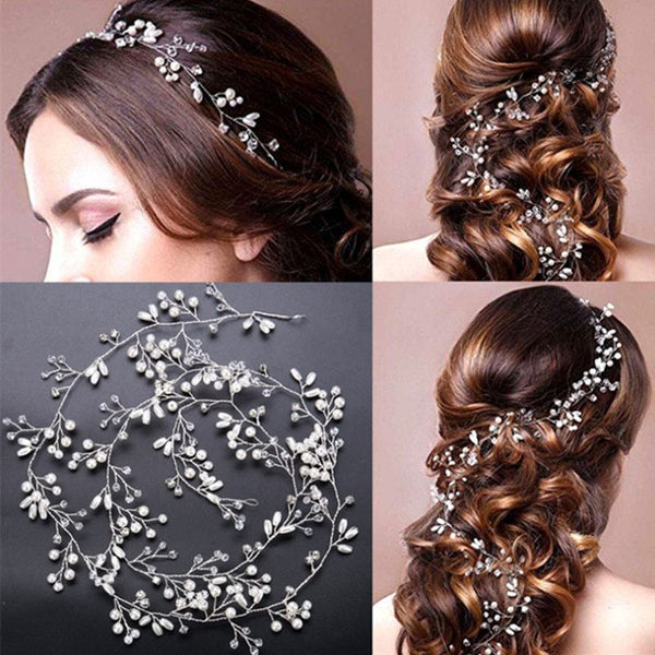 Wedding Hair Accessories Crystal Pearl Hair Accessories - Cosplay Craze