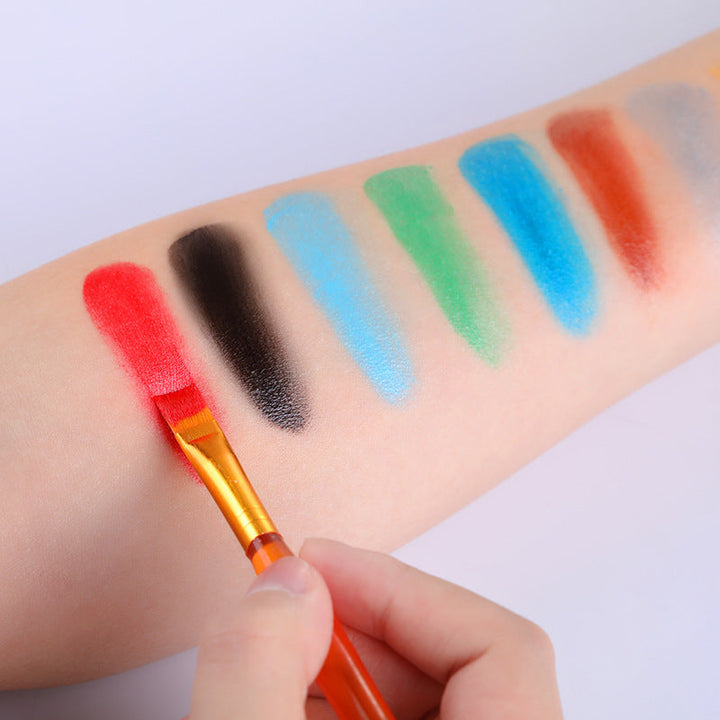 Fit Colors 12 Colors Face Paint Water Soluble Human Body Paints Halloween Masquerade Makeup Palette Brush - Cosplay Craze