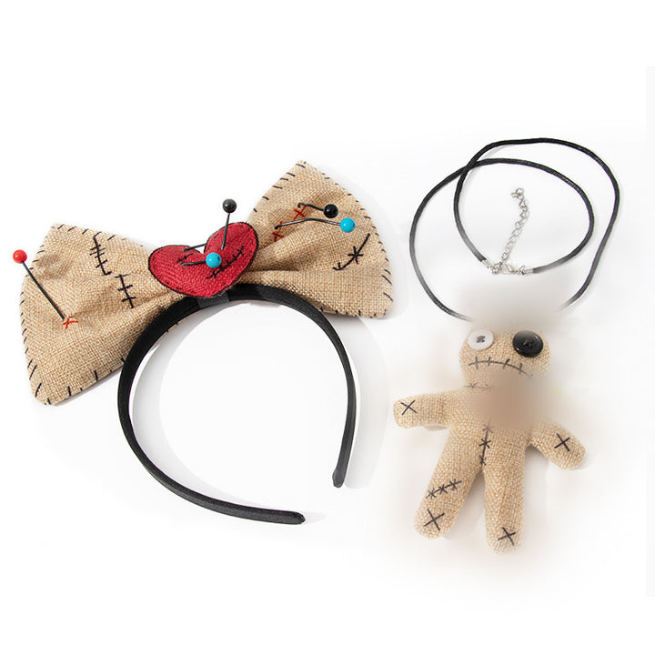 Halloween Doll Necklace Headband Dress Up Accessories Props Cosplay - Cosplay Craze