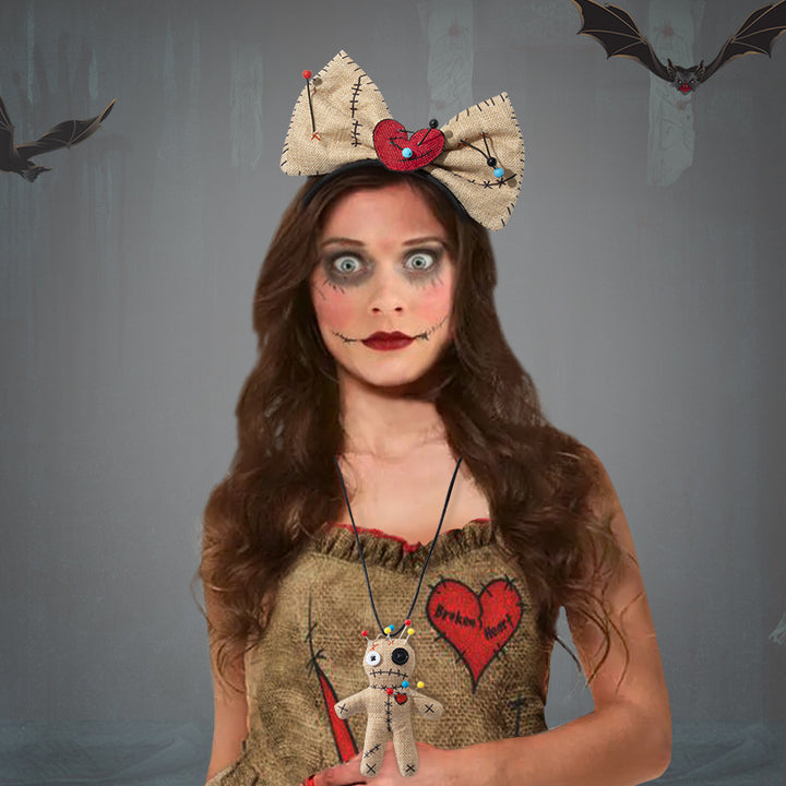 Halloween Doll Necklace Headband Dress Up Accessories Props Cosplay - Cosplay Craze