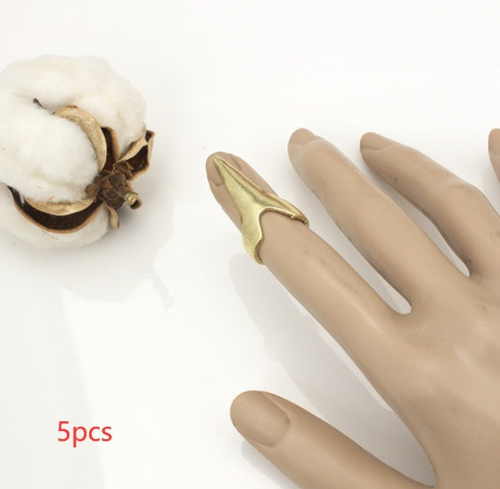 12pcs Set Retro Punk Gothic Nail Finger Claw Spike Alloy Knuckle Rings Set Party Cosplay Decoration Accessories - Cosplay Craze