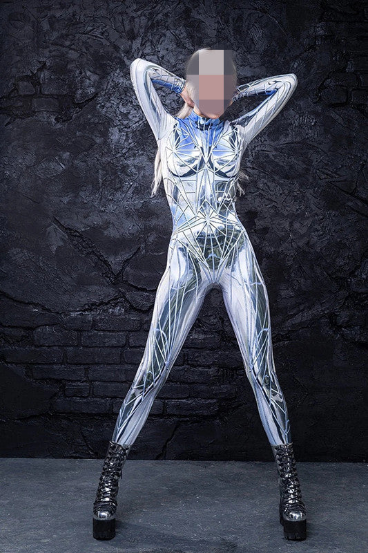 Digital Printing Halloween Cosplay Cosplay Clothes Unisex Wear Tight Long Sleeve Jumpsuit - Cosplay Craze