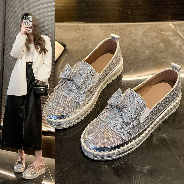 Women's Casual Bow Accessories Simple Sneaker - Cosplay Craze