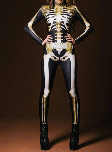 Digital Printing Halloween Cosplay Cosplay Clothes Unisex Wear Tight Long Sleeve Jumpsuit - Cosplay Craze