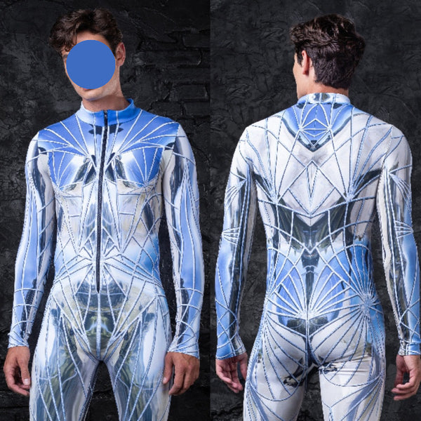 Digital Printing Halloween Cosplay Cosplay Clothes Unisex Wear Tight Long Sleeve Jumpsuit - Cosplay Craze