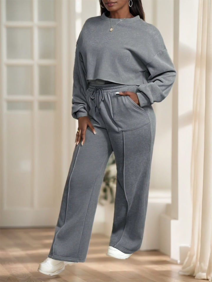 Women 2 Pieces Casual Street Style Loose Fit Sports Outfit - Cosplay Craze